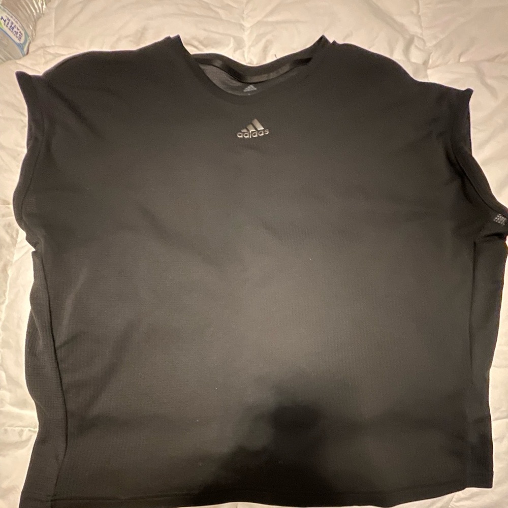Women’s Adidas Heat RDY Top. Size (L) Color Black with breathable Mesh.